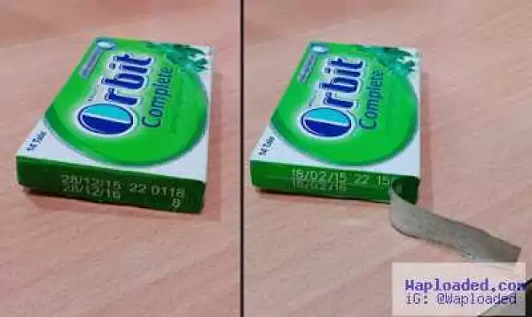 See how an evil Nigerian tried to play smart by changing Orbit chewing gum